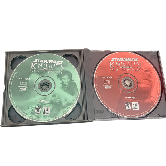 Retro Star Wars Knights of the Old Republic PC CD-ROM 4 Disc Manual Rated Teen - Picture 6 of 8